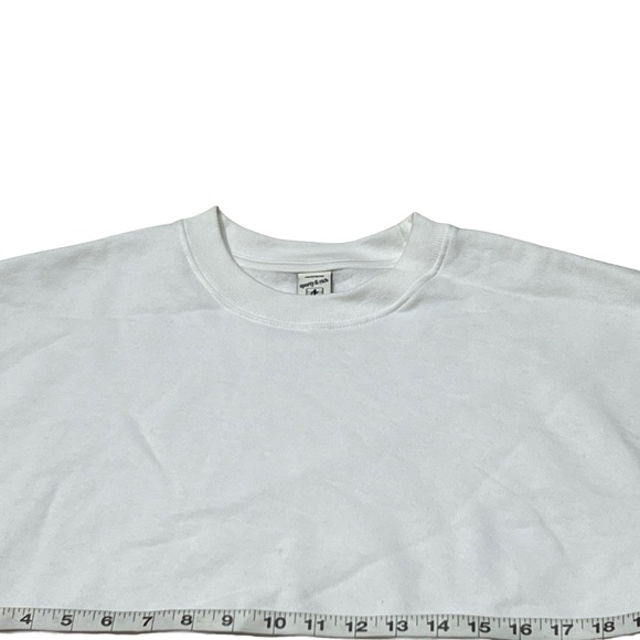 Sporty & Rich Crew Neck White Sweatshirt Oversized Street Wear - Picture 6 of 9